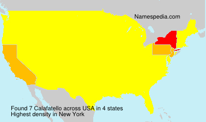 Surname Calafatello in USA Surname Calafatello in USA