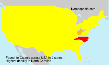 Surname Calagis in USA Surname Calagis in USA