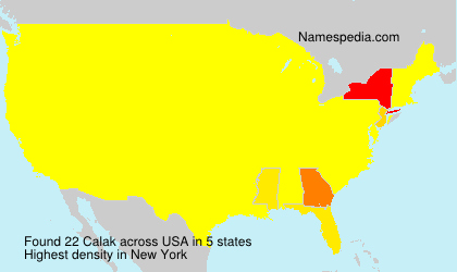 Surname Calak in USA Surname Calak in USA