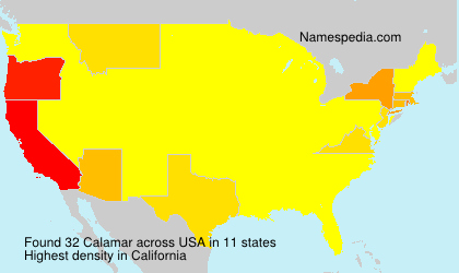 Surname Calamar in USA Surname Calamar in USA