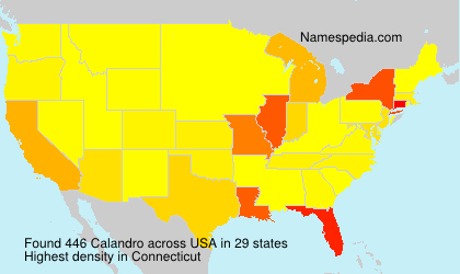 Surname Calandro in USA Surname Calandro in USA