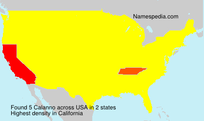 Surname Calanno in USA Surname Calanno in USA