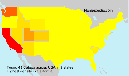 Surname Calapp in USA Surname Calapp in USA