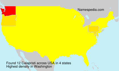 Surname Calapristi in USA Surname Calapristi in USA