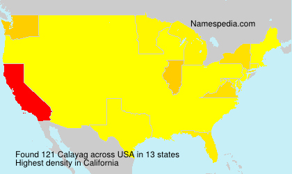 Surname Calayag in USA Surname Calayag in USA