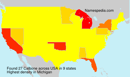 Surname Calbone in USA Surname Calbone in USA