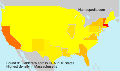 Surname Calderara in USA Surname Calderara in USA