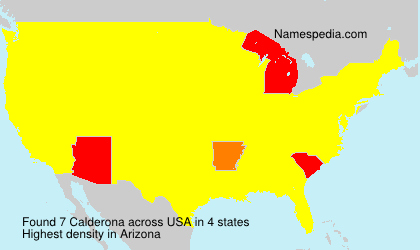 Surname Calderona in USA Surname Calderona in USA