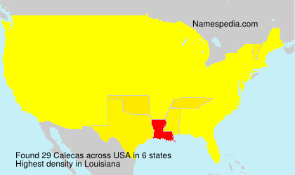 Surname Calecas in USA Surname Calecas in USA