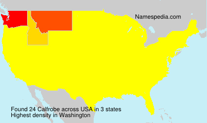 Surname Calfrobe in USA Surname Calfrobe in USA