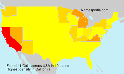 Surname Calic in USA Surname Calic in USA
