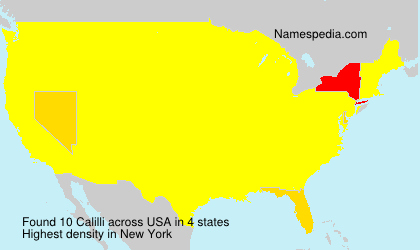 Surname Calilli in USA Surname Calilli in USA