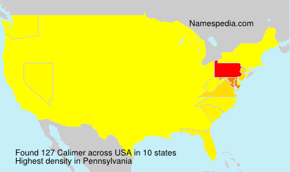 Surname Calimer in USA Surname Calimer in USA