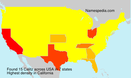 Surname Calitz in USA Surname Calitz in USA