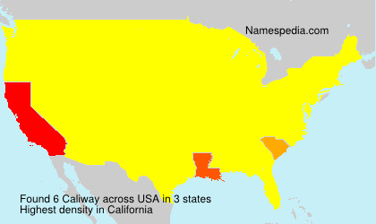 Surname Caliway in USA Surname Caliway in USA
