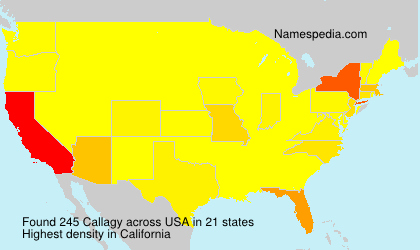 Surname Callagy in USA Surname Callagy in USA