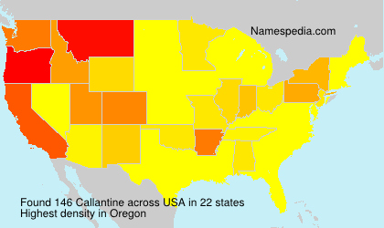 Surname Callantine in USA Surname Callantine in USA