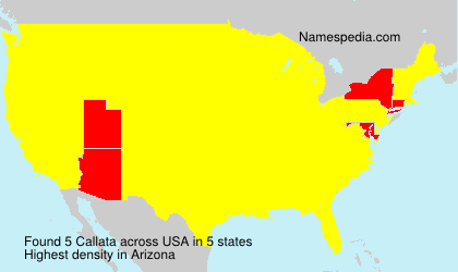 Surname Callata in USA