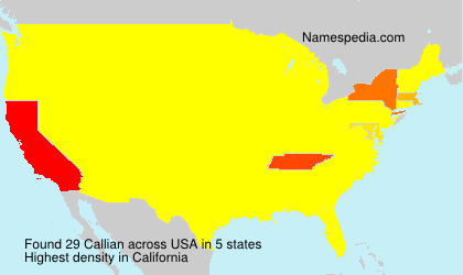 Surname Callian in USA Surname Callian in USA
