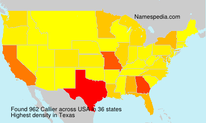Surname Callier in USA Surname Callier in USA