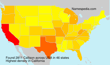 Surname Callison in USA Surname Callison in USA
