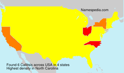 Surname Callitsis in USA Surname Callitsis in USA