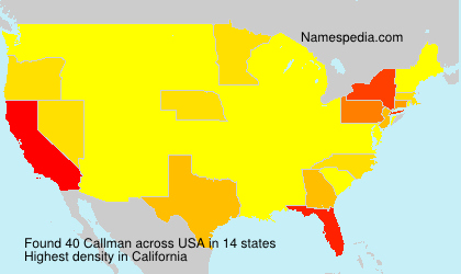 Surname Callman in USA Surname Callman in USA
