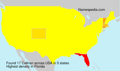 Surname Callnan in USA Surname Callnan in USA