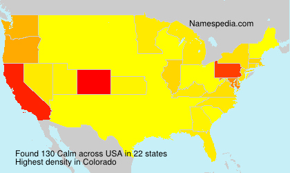 Surname Calm in USA Surname Calm in USA