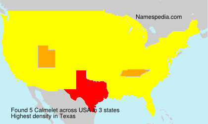 Surname Calmelet in USA Surname Calmelet in USA