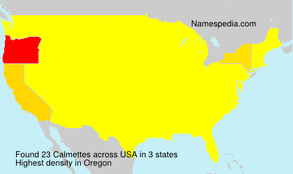 Surname Calmettes in USA Surname Calmettes in USA