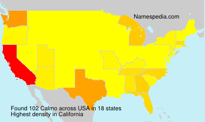 Surname Calmo in USA Surname Calmo in USA