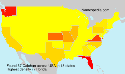 Surname Calohan in USA Surname Calohan in USA