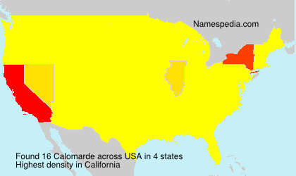 Surname Calomarde in USA Surname Calomarde in USA