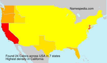 Surname Calora in USA Surname Calora in USA