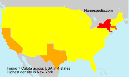 Surname Calota in USA Surname Calota in USA