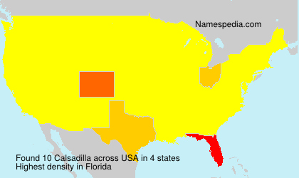 Surname Calsadilla in USA Surname Calsadilla in USA