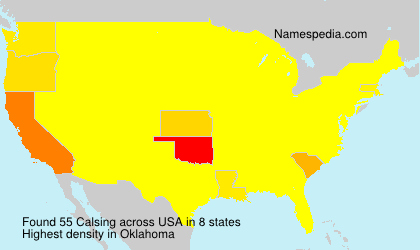 Surname Calsing in USA Surname Calsing in USA