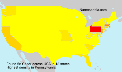 Surname Calter in USA Surname Calter in USA
