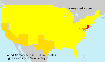 Surname Calv in USA Surname Calv in USA