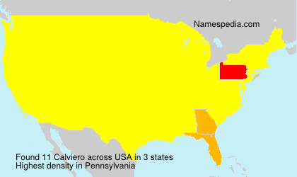 Surname Calviero in USA Surname Calviero in USA