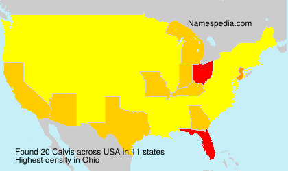 Surname Calvis in USA Surname Calvis in USA