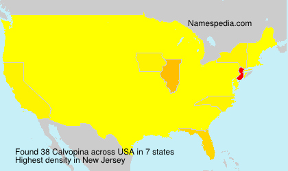Surname Calvopina in USA Surname Calvopina in USA