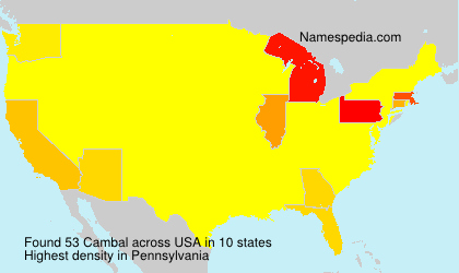 Surname Cambal in USA Surname Cambal in USA