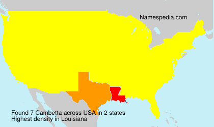 Surname Cambetta in USA Surname Cambetta in USA