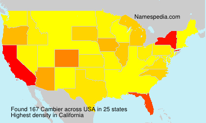 Surname Cambier in USA Surname Cambier in USA