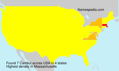 Surname Cambui in USA Surname Cambui in USA
