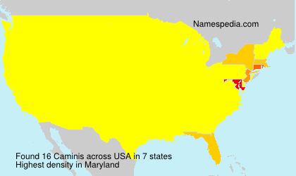 Surname Caminis in USA Surname Caminis in USA