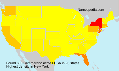 Surname Cammarano in USA