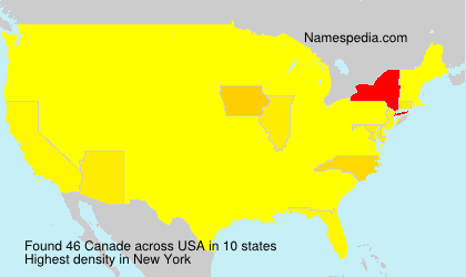 Surname Canade in USA Surname Canade in USA